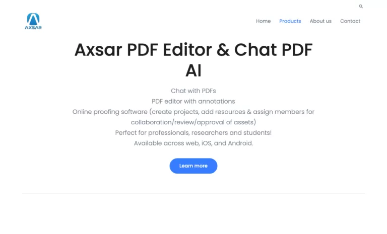 Axsar PDF - Chat with PDFs using Gen AI