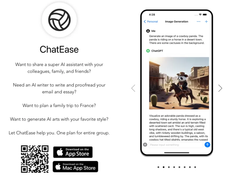 ChatEase - ChatEase is an AI assistant with subscription sharing feature. Invite your family
