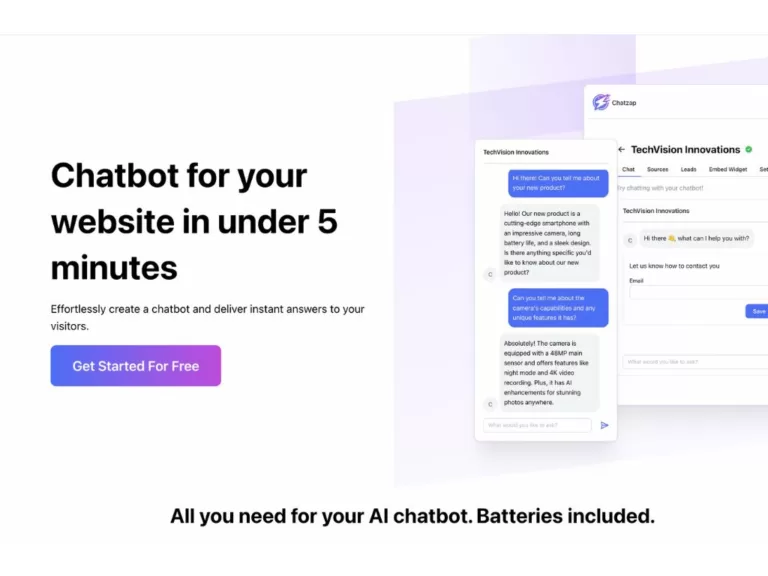 Chatzap - Let AI efficiently handle customer support for you seamlessly on your website