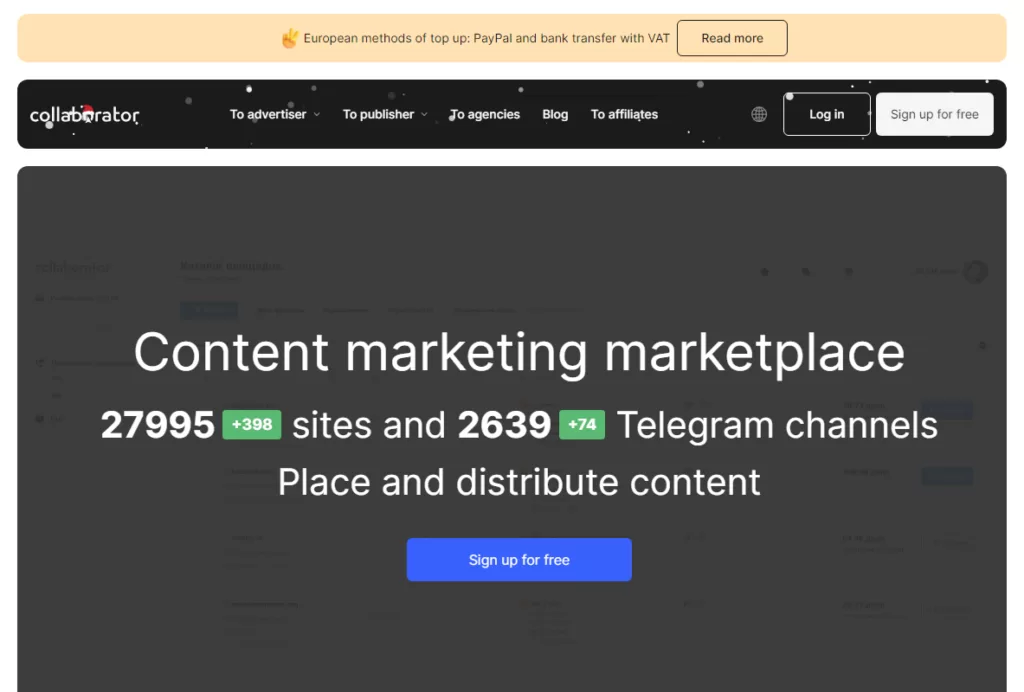Collaborator - Collaborator is a digital PR marketplace for sharing news