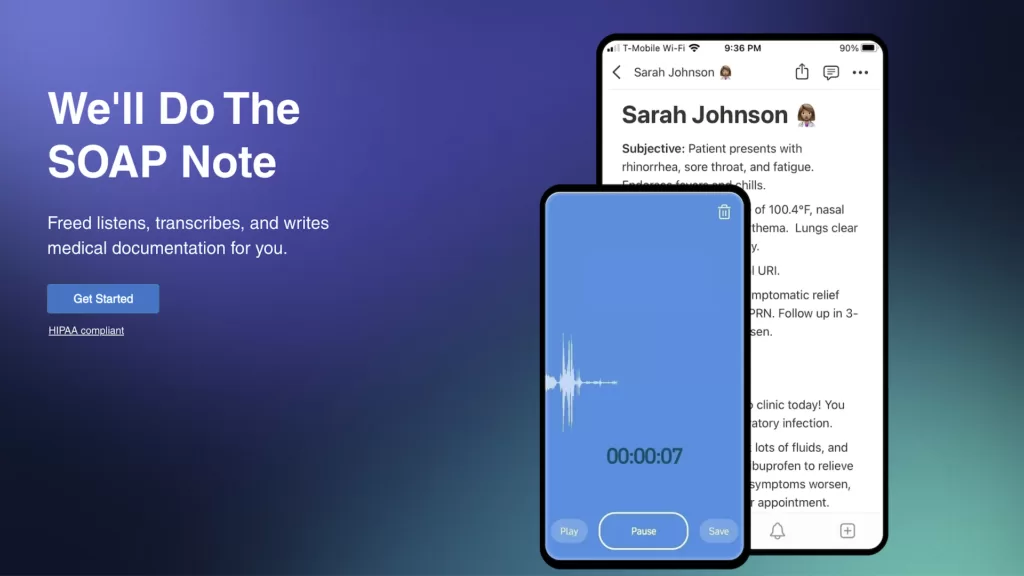 Freed AI Medical Scribe - Freed listens