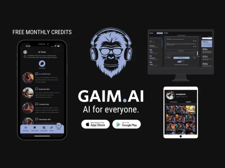GAIM.AI - An easy-to-use app with chatbots