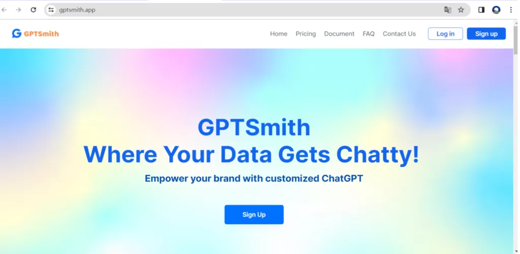 GPTSmith - GPTSmith allows users to personalize their chatbots with unique URL by uploading their own data and simply selecting design. The goal is to democratize AI communication