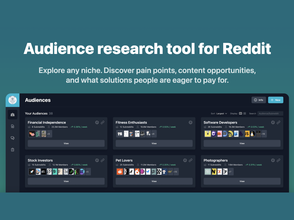 GummySearch - AI-based customer research via Reddit. Discover problems to solve