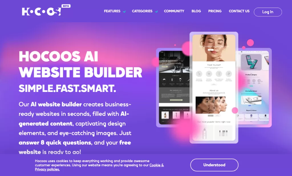 Hocoos - Simple way to create your website. No code