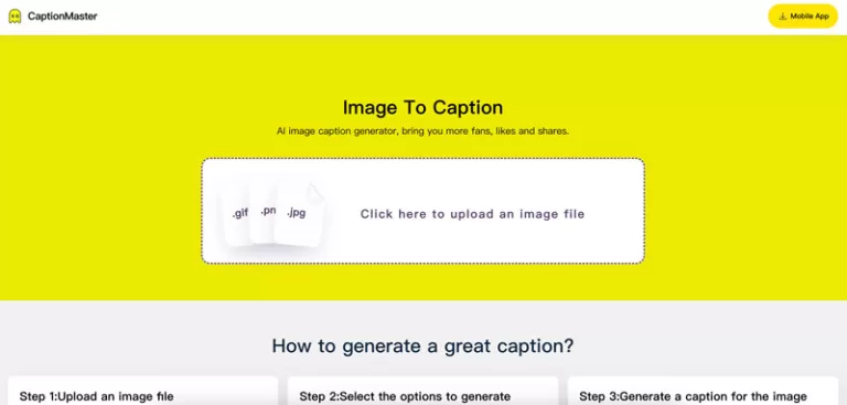 Image To Caption - AI image caption generator