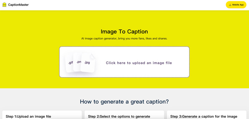 Image To Caption - AI image caption generator