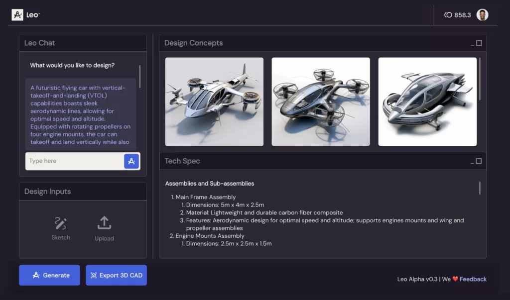 Leo AI - Leo AI is the world's first engineering design copilot powered by generative AI. Leo™ is trained on millions of CAD files and design inputs and is capable of transforming mechanical language into 3D mechanical models adhering to the latest industry standards and best practices. Transforming words