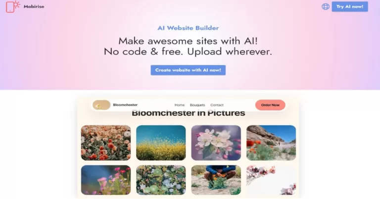 Mobirise AI Website Builder - Generate awesome websites with simple prompts. In any language. Export in a zip. Publish anywhere.