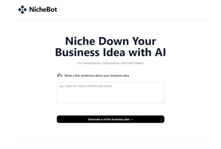 NicheBot - Gain AI-powered insights for your next winning niche. Niche market business idea generator