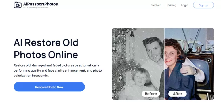 Old Photo Restoration - AiPassportPhotos comes with AI-based photo restoration tool that can restore old damaged photos to their original quality! It can automatically remove scratch