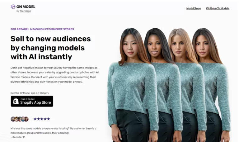 OnModel.ai - OnModel enables fashion ecommerce stores to target new customers by changing product photos with AI fashion models in seconds. Benefits include: improved SEO by changing supplier provided photos