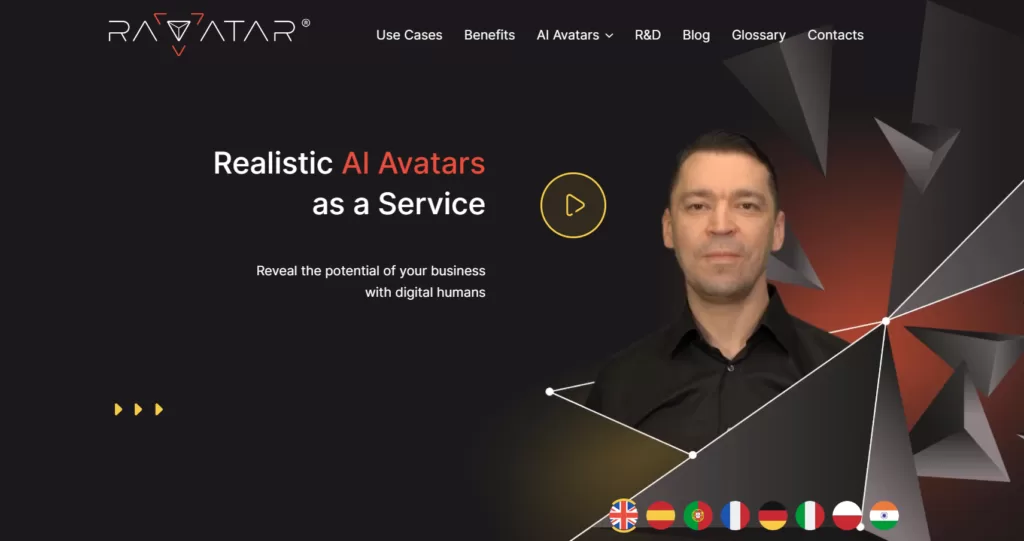 RAVATAR - RAVATAR is an Avatar-as-a-Service (AaaS) platform designed to help users create high-quality realistic human AI avatars