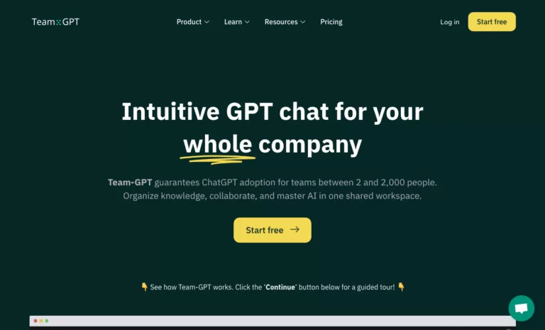 TEAM GPT - Collaborate in ChatGPT in one shared workspace. Organize your work in folders and subfolders. Take advantage of Team-GPT's large prompt library and lower your ChatGPT bill. Team-GPT simply adds AI to your team. Learn