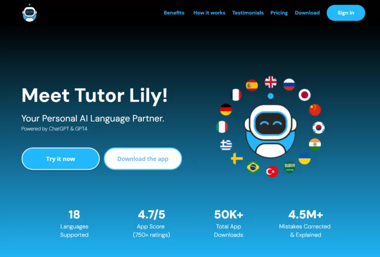 Tutor Lily - Practice languages with a friendly AI tutor.