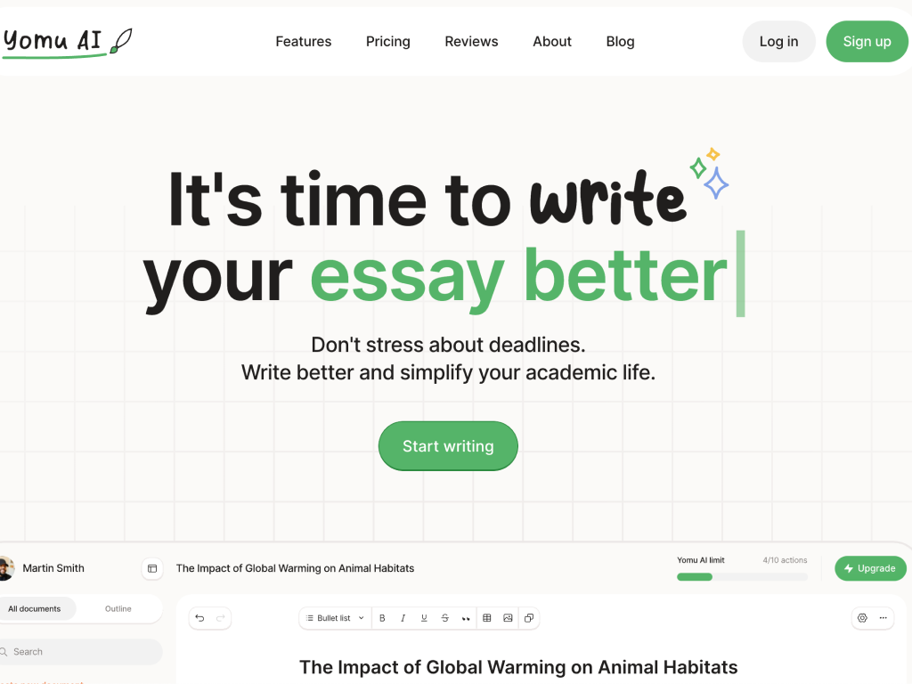 Yomu - AI writing assistant for students and academics