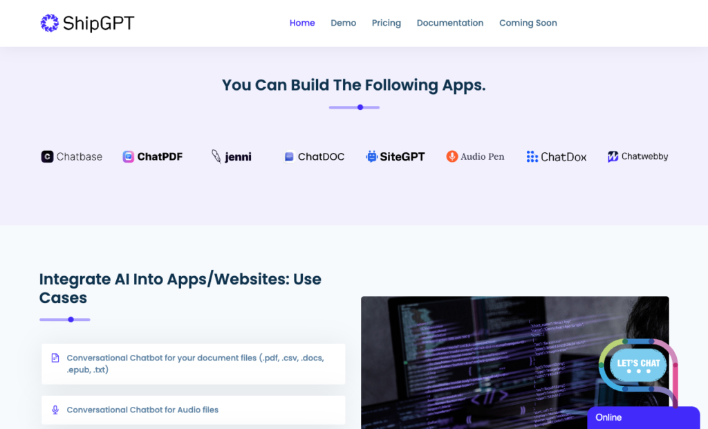 ShipGPT AI - ShipGPT AI provides a boiler plate of possibly all AI use cases with codebase to develop your own AI application or enable your existing tech with AI.rnrnInstead of hiring full stack developers and AI dev wrappers
