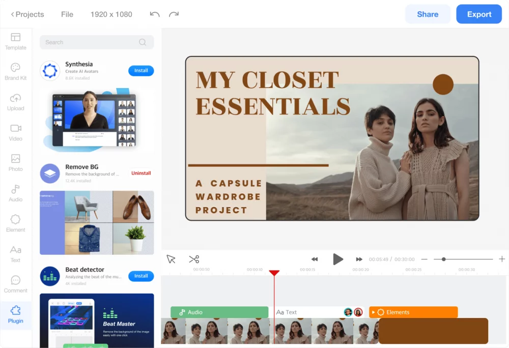 ssemble - Ssemble is an online video editor that assembles all the AI tools and resources needed for video editing. You can trim