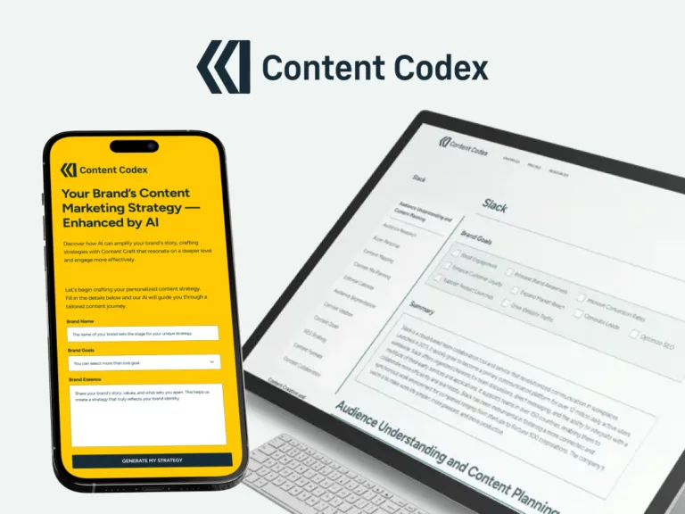 Content Codex - Content Codex is an AI-powered platform that revolutionizes content marketing strategy creation for brands