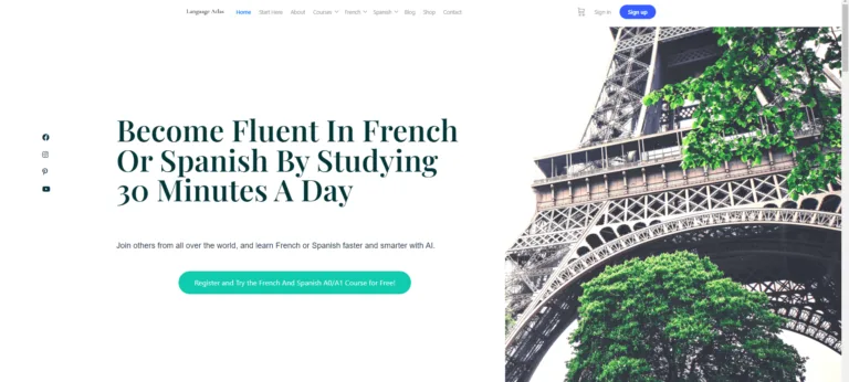 Language Atlas - Language Atlas is a freemium platform where people can learn languages with AI. A user can sign up for free and get access to the beginner levels of French and Spanish. After paying all levels become available. Language Atlas offers lessons