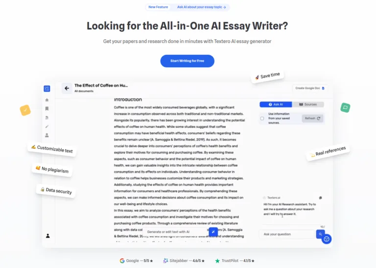 Textero AI Essay Writer - Get your papers and research done in minutes with Textero AI essay generator
