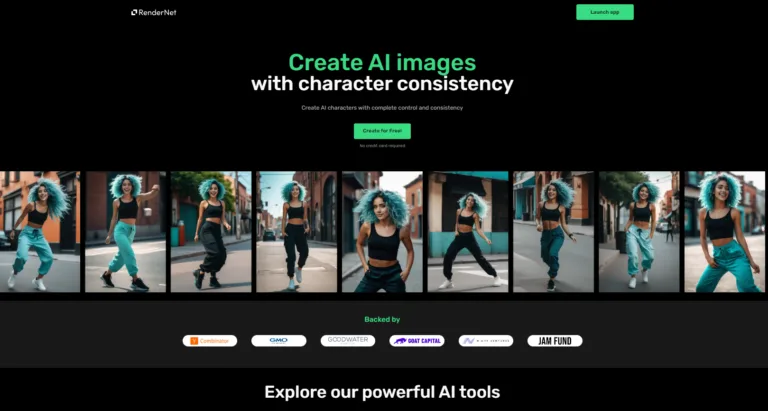 Rendernet - RenderNet is an advanced AI tool that helps you create visuals with consistent characters while offering detailed control over their poses