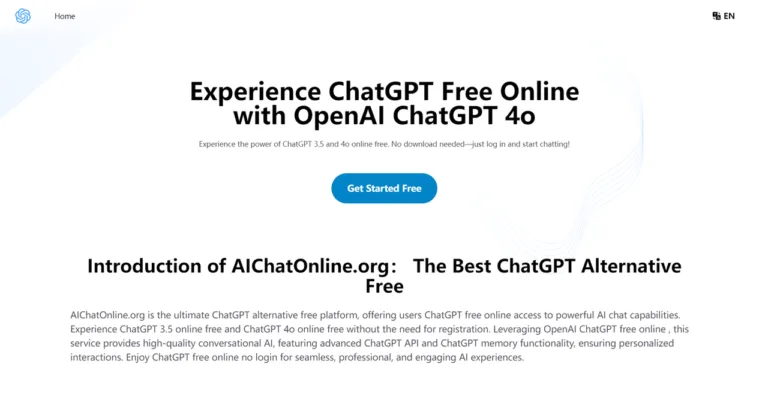 Experience ChatGPT Free Online with OpenAI ChatGPT 4o - Free GPT-4o & ChatGPT 3.5Online – No Log In!