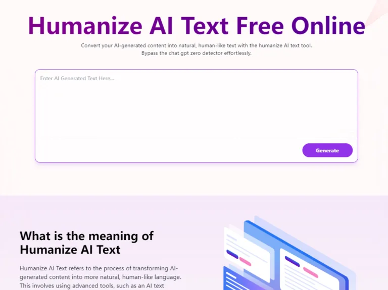 Humanize AI Text Free Online - Transform AI-generated text into natural