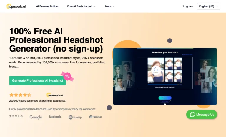 Free AI Headshot Generator | Supawork AI - Create professional photo by Supawork free AI headshot generator. 300+ styles