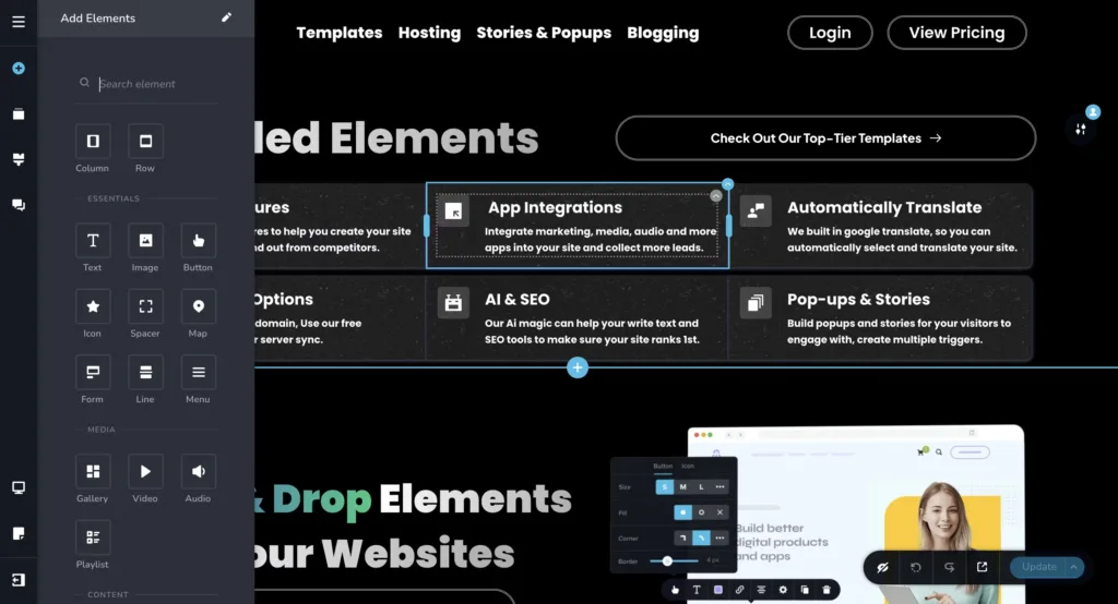Netjet.io - Netjet.io is a cloud-based website builder that allows businesses to create websites via custom templates