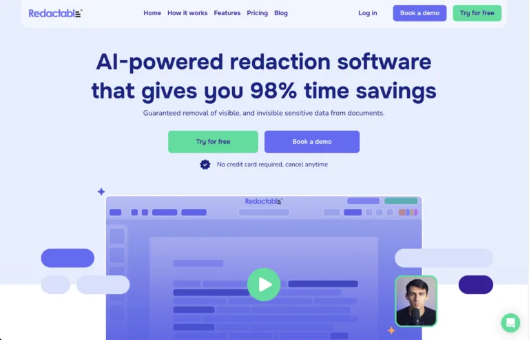 Redactable - Redactable is a cloud-based redaction tool that enables organizations to securely and efficiently remove sensitive information from PDF documents. Powered by AI