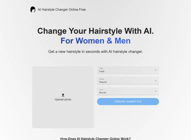 AI Hairstyle Changer Online - Get a new hairstyle in seconds online for free