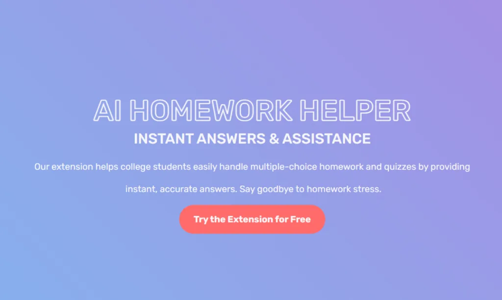 AI Homework Helper - Apex Vision AI - Our AI Homework Helper Chrome extension helps college students easily handle multiple-choice homework and quizzes by providing instant