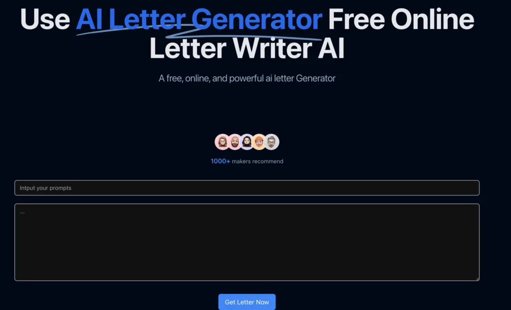 AI Letter Generator - AI Letter Generator helps you create professional letters easily with AI. Try our free letter writer