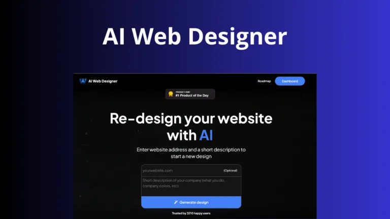 AI Web Designer - Redesign and generate new amazing website designs in seconds using AI!