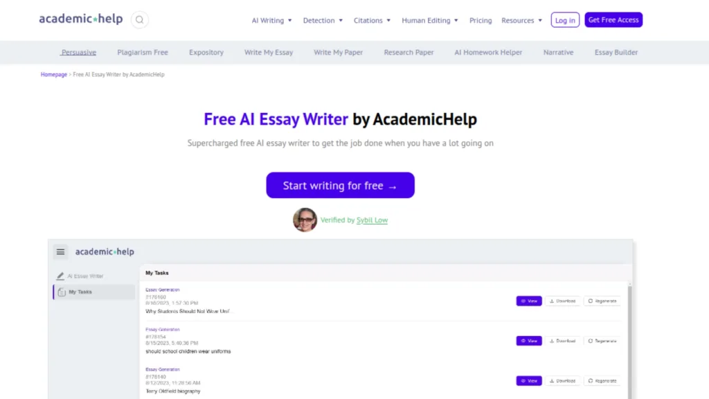 AcademicHelp - AcademicHelp AI Essay Writer provides tools to improve your writing skills. Using the latest AI technologies