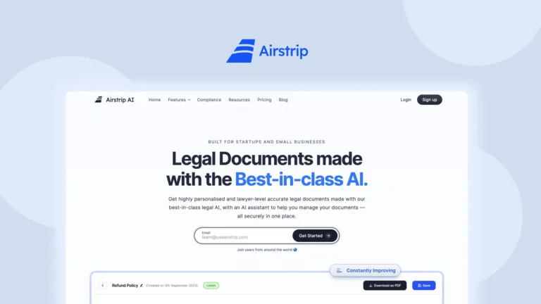 Airstrip AI - Custom legal documents for your business at a fraction of the cost