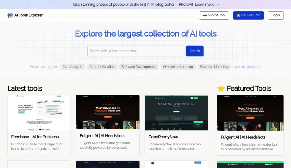 All The AI Tools - The AI Tools Directory is a platform designed to help users explore and evaluate a wide array of AI tools tailored to various needs
