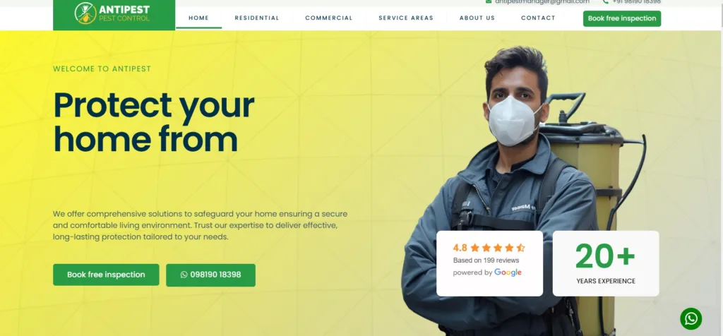 Antipest Pest Control Services - We provide comprehensive pest management solutions for both residential and commercial properties. Our specialized services include general pest control