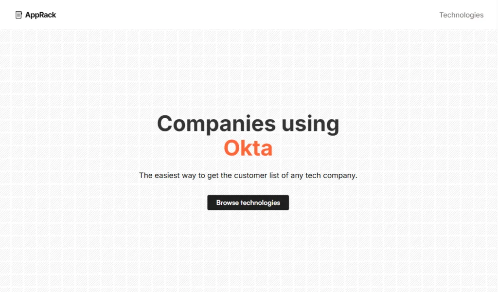 AppRack - Apprack helps you find companies using specific tools or technologies