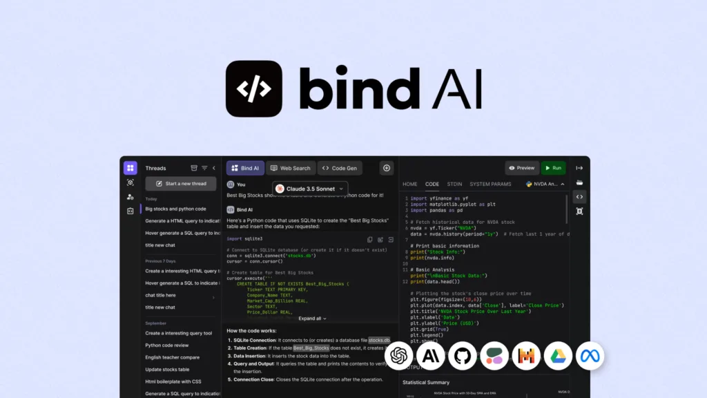 Bind AI - Generate code for landing pages