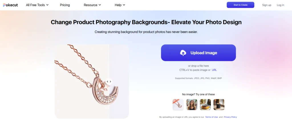 Change Product Backgrounds - Easily change the image background color or replace it with a professional background template