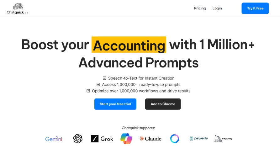 Chatquick - Automate 100K+ Tasks with 1M+ AI Prompts – Seamless Productivity