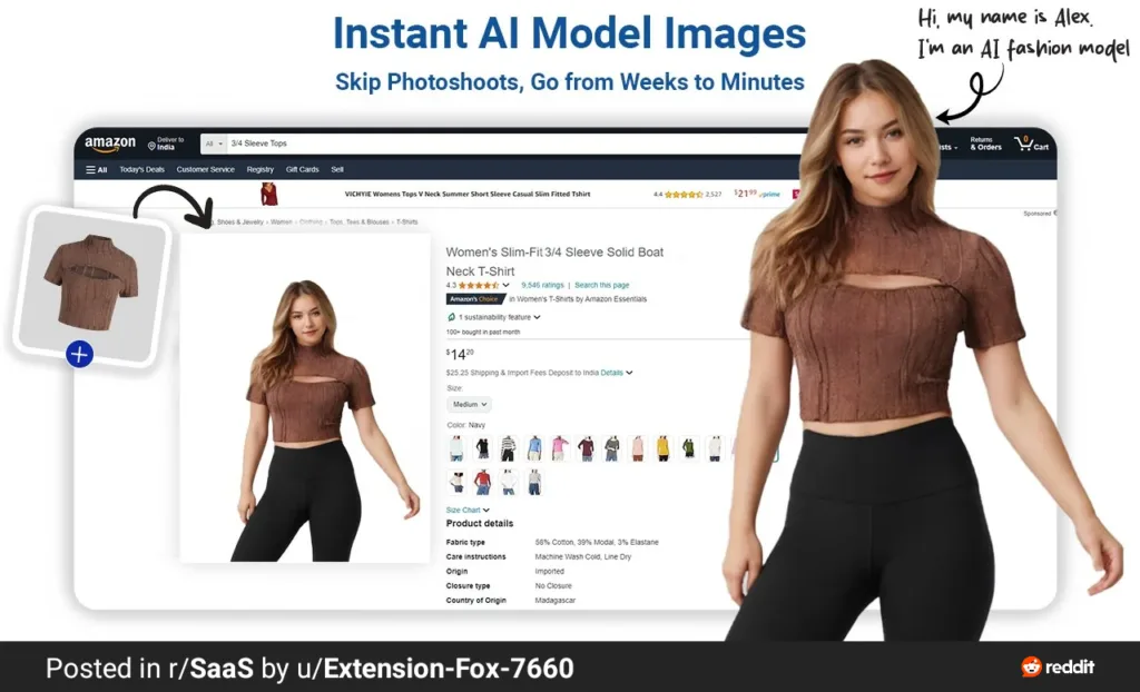 Cloth2Life - AI app to transform flat cloth image into lifelike fashion model photoshoots in seconds. No need to spend thousands on traditional photoshoots and wait for weeks to get the photos ready.
