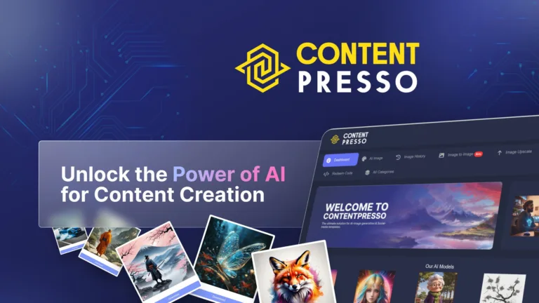 ContentPresso - AI Image + Social Media Canva Templates - Generate High Quality AI Images with 20+ AI Models