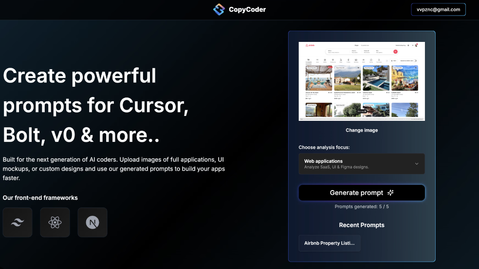 CopyCoder AI - CopyCoder AI can duplicate any SaaS