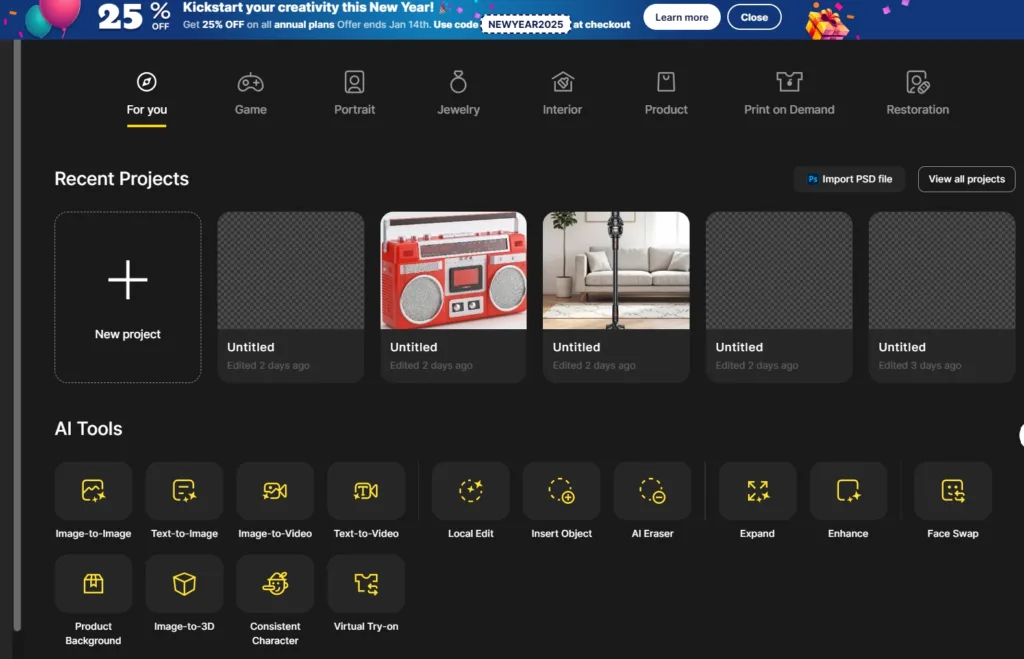 Dzine - Dzine is an AI-powered design partner that takes AI-assisted image generation to a higher level. It offers exceptional control to effortlessly achieve your desired composition and style.