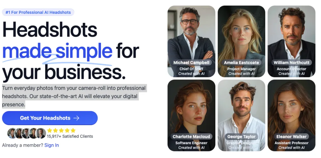 Executive Headshots - Turn everyday photos from your camera-roll into professional headshots. Our state-of-the-art AI will elevate your digital presence.