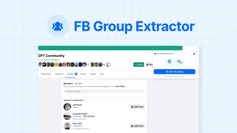 FB Group Extractor - Scrape Facebook Group members with AI for smarter marketing insights.
