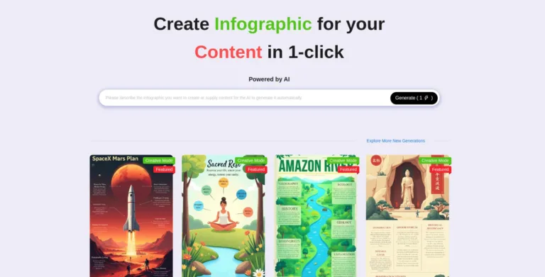 GraphicInfo - AI-Powered Infographic Generator - Turn content into compelling infographic in 1 click.
